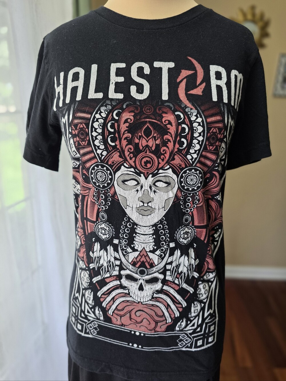 Halestorm 2016 Summer Tour Concert Tee Womens Small Black Rock Band T Shirt